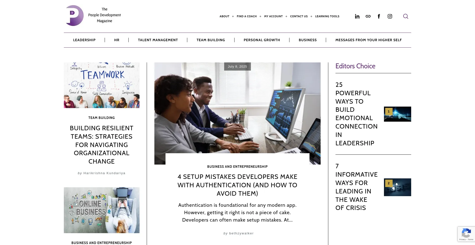 Website screenshot of Peopledevelopmentmagazine.com