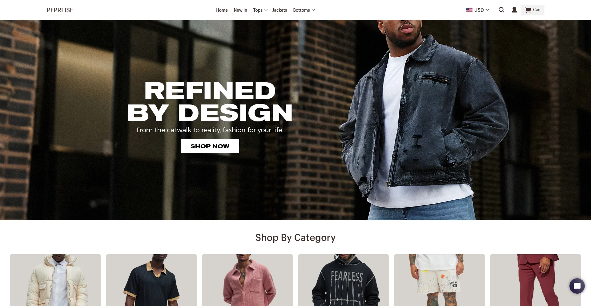 Website screenshot of Peprlise.com