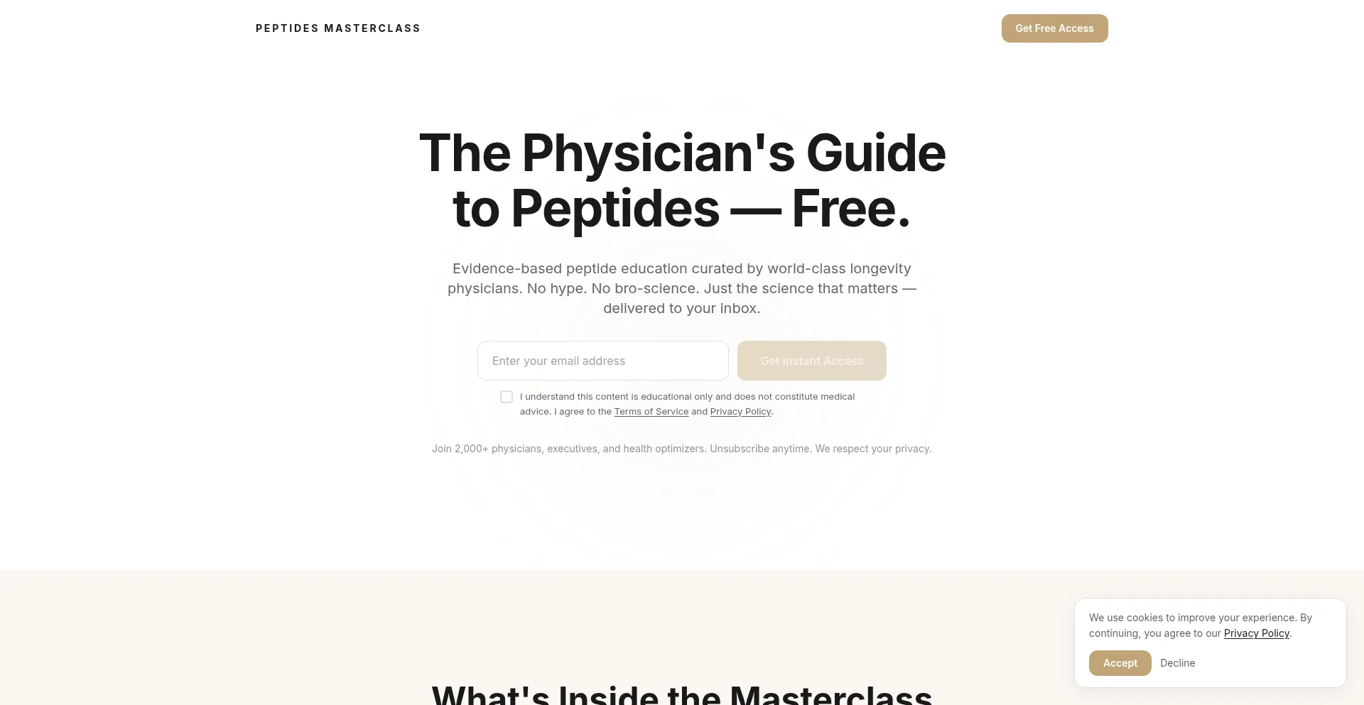 Peptidesmasterclass.com