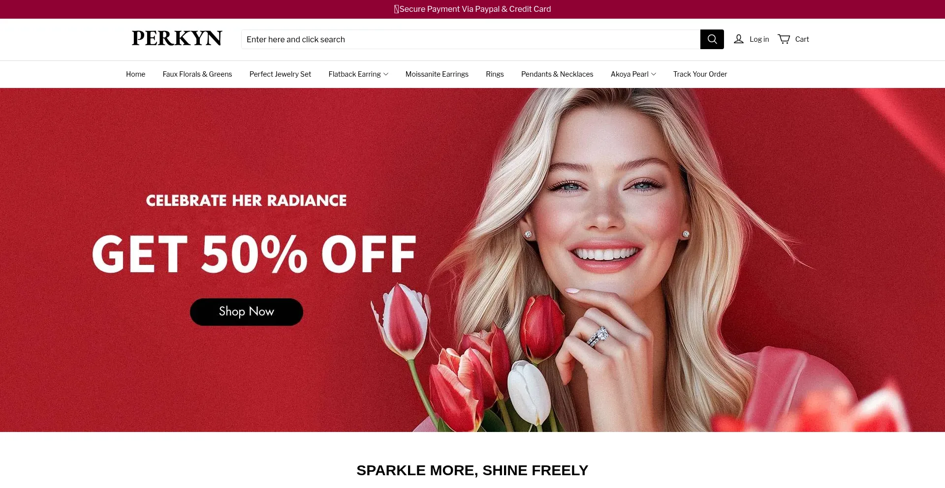 Website screenshot of Perkyn.com
