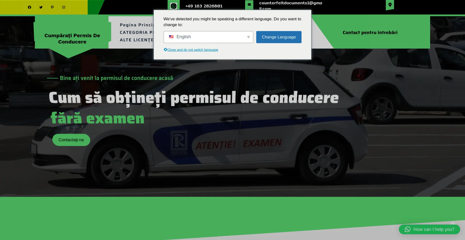 Website screenshot of Permisdeconduceres.com
