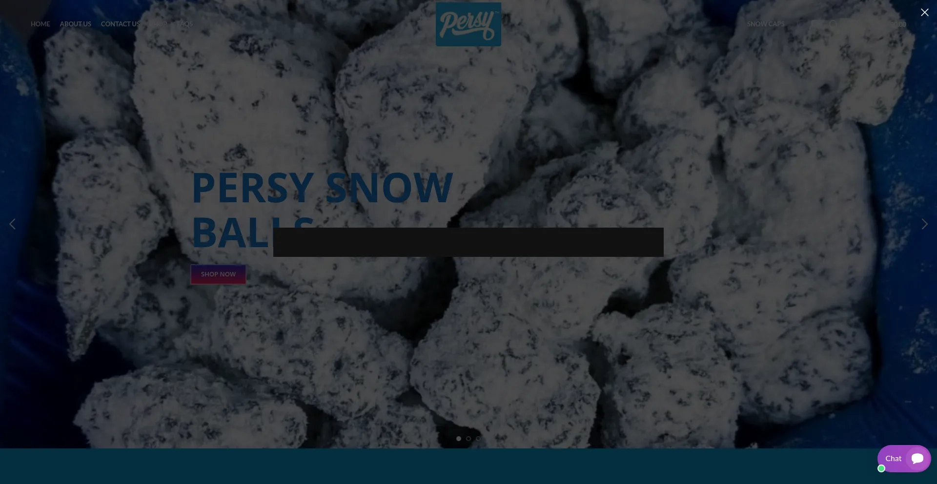 Website screenshot of Persysnowcapsofficial.com