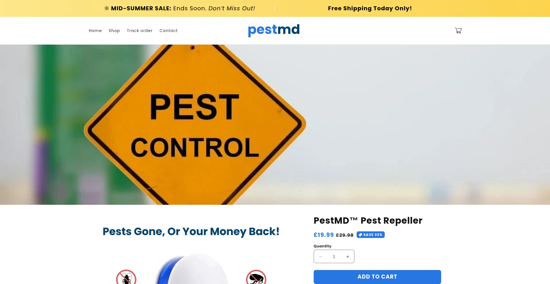 Website screenshot of Pestmd.co.uk