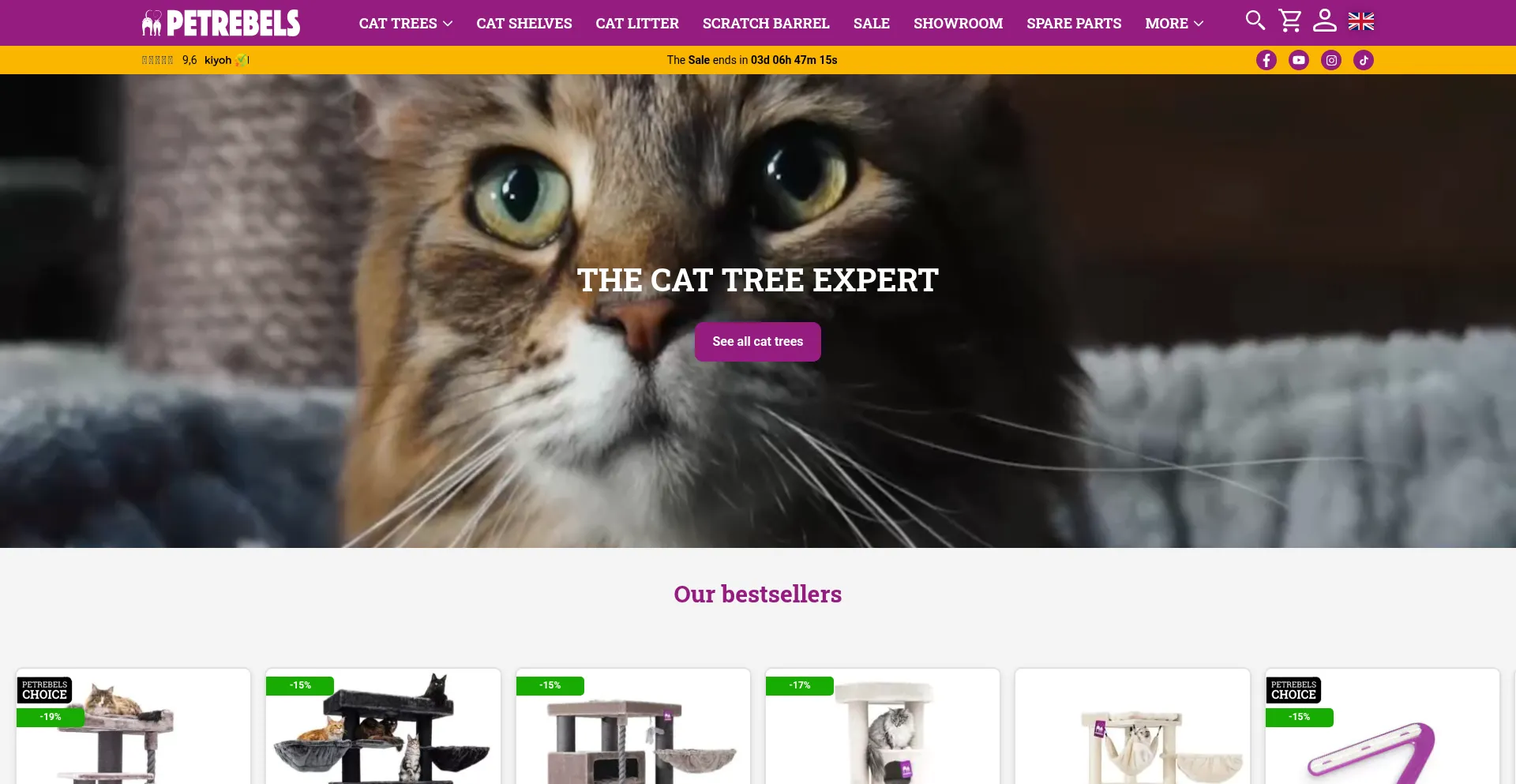 Website screenshot of Petrebels.com