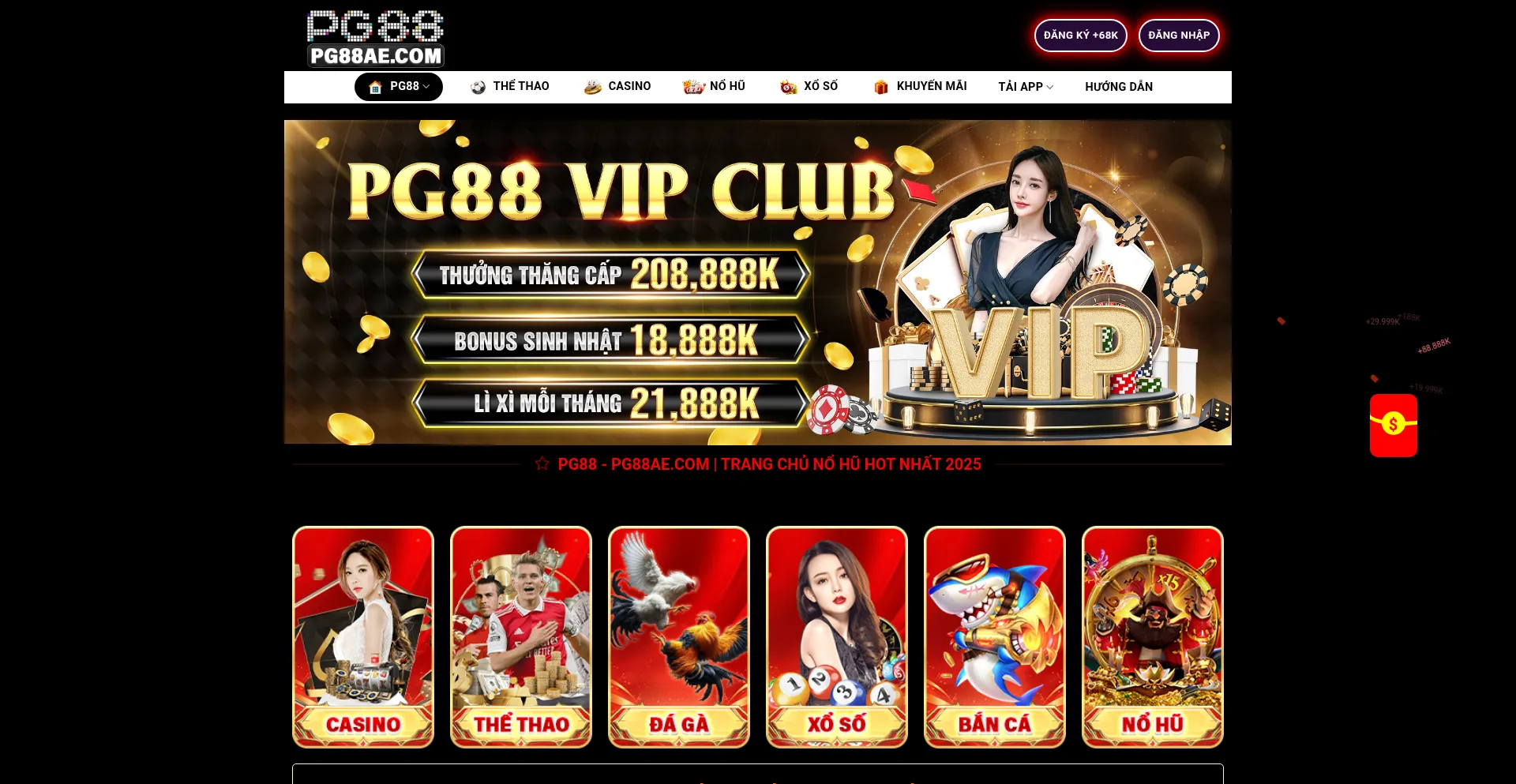 Website screenshot of Pg88ae.com