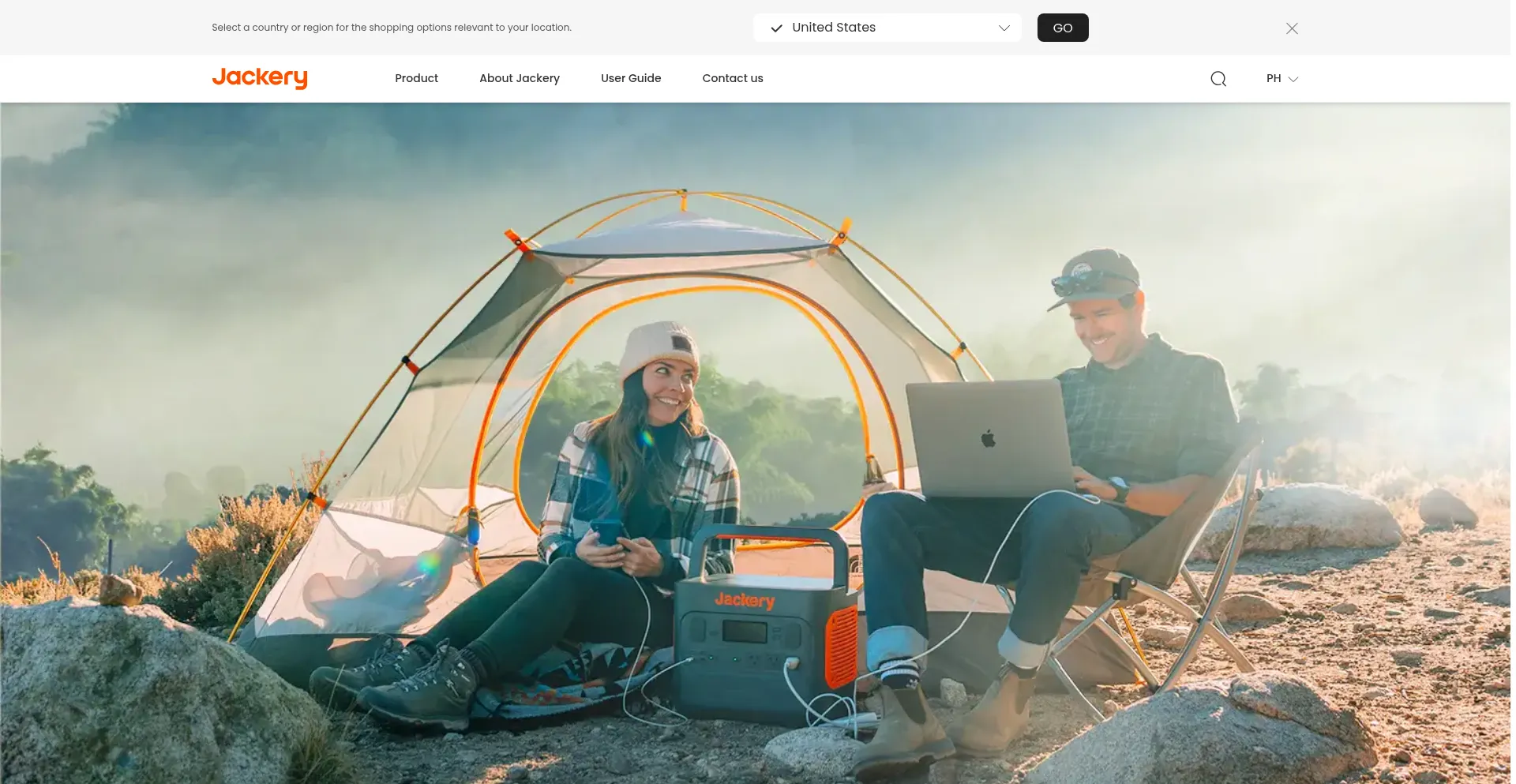 Website screenshot of Ph.jackery.com