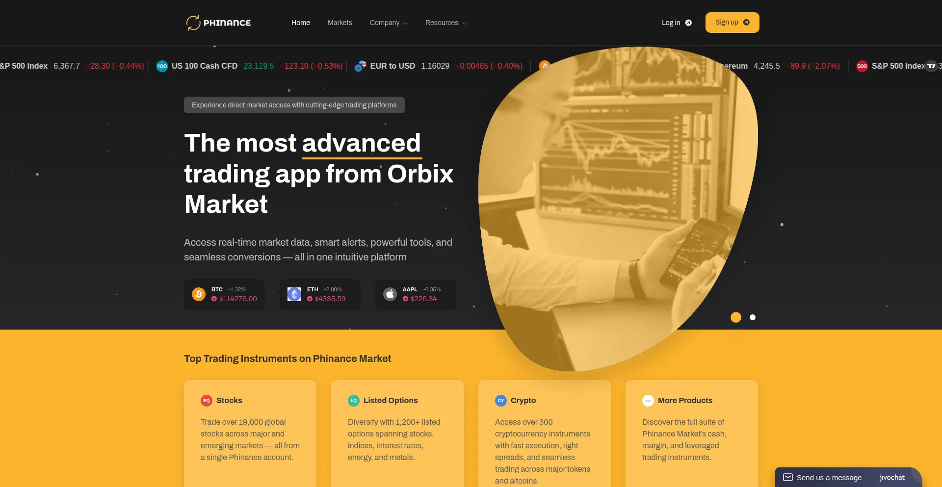 Website screenshot of Phinancetech.info