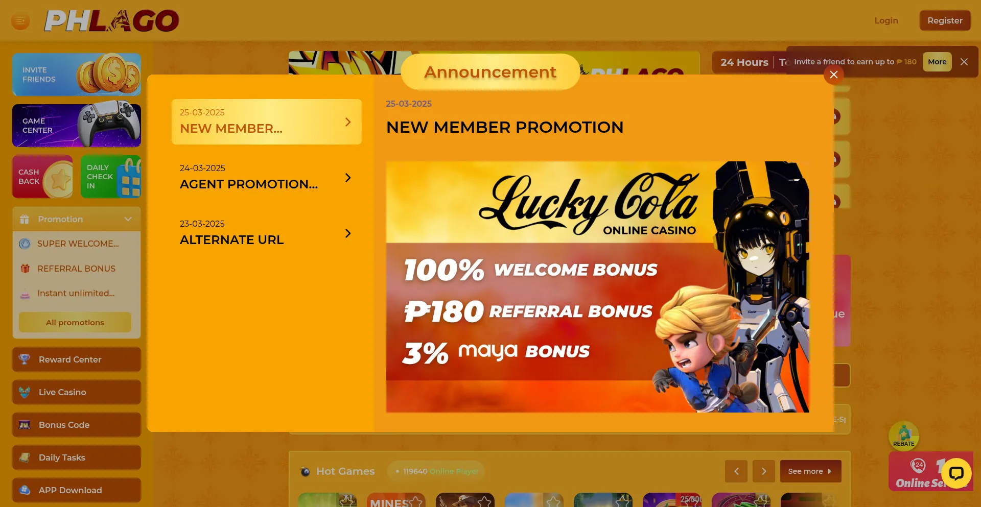 Website screenshot of Phlago383849.com