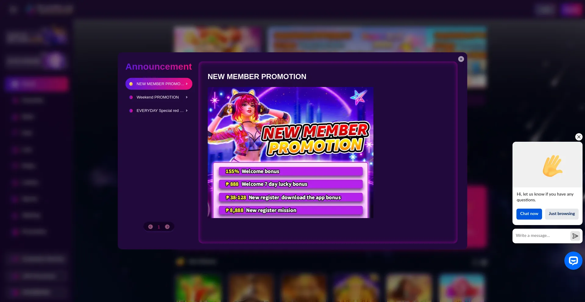 Website screenshot of Phmapalad.club