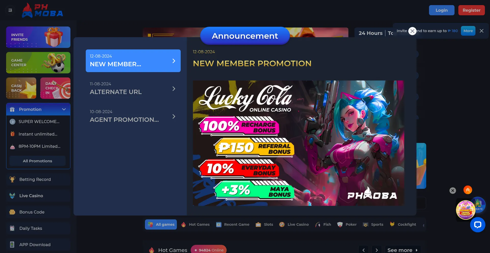 Website screenshot of Phmoba911.com