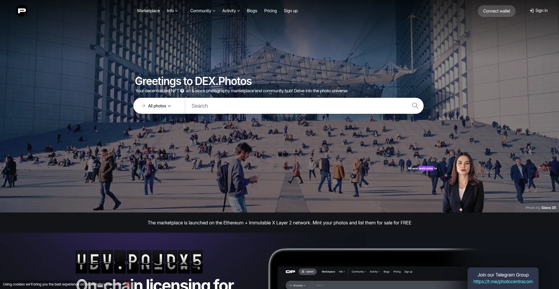 Website screenshot of Photocentra.ru