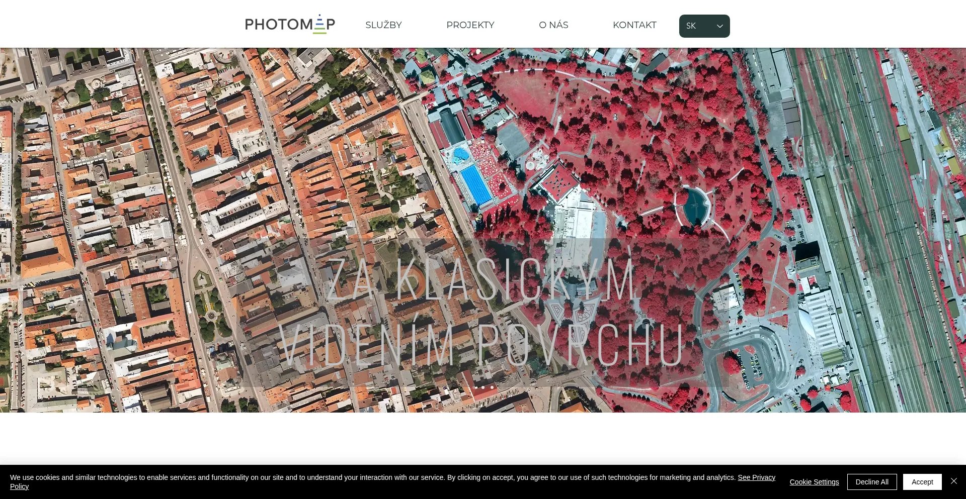 Website screenshot of Photomap.sk