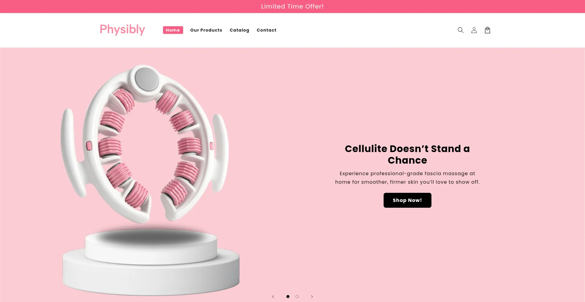 Website screenshot of Physibly.com