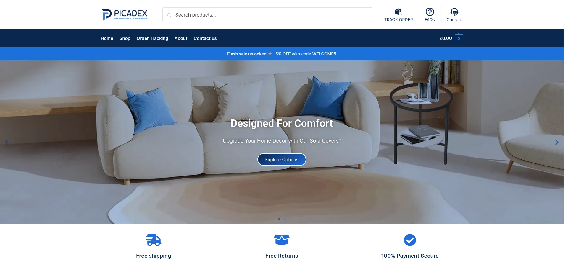 Website screenshot of Picadex.com
