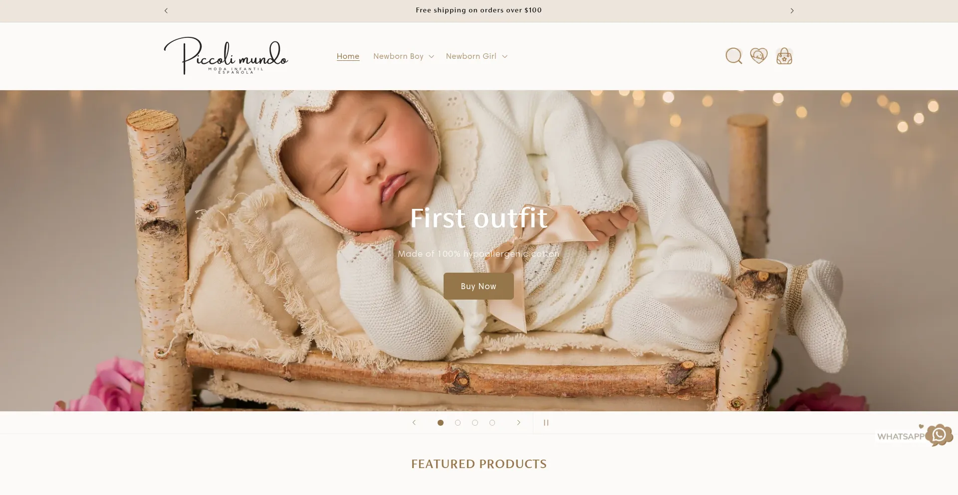 Website screenshot of Piccolimundousa.com