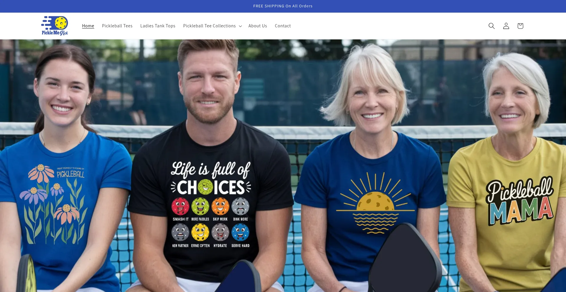 Website screenshot of Picklemenot.com