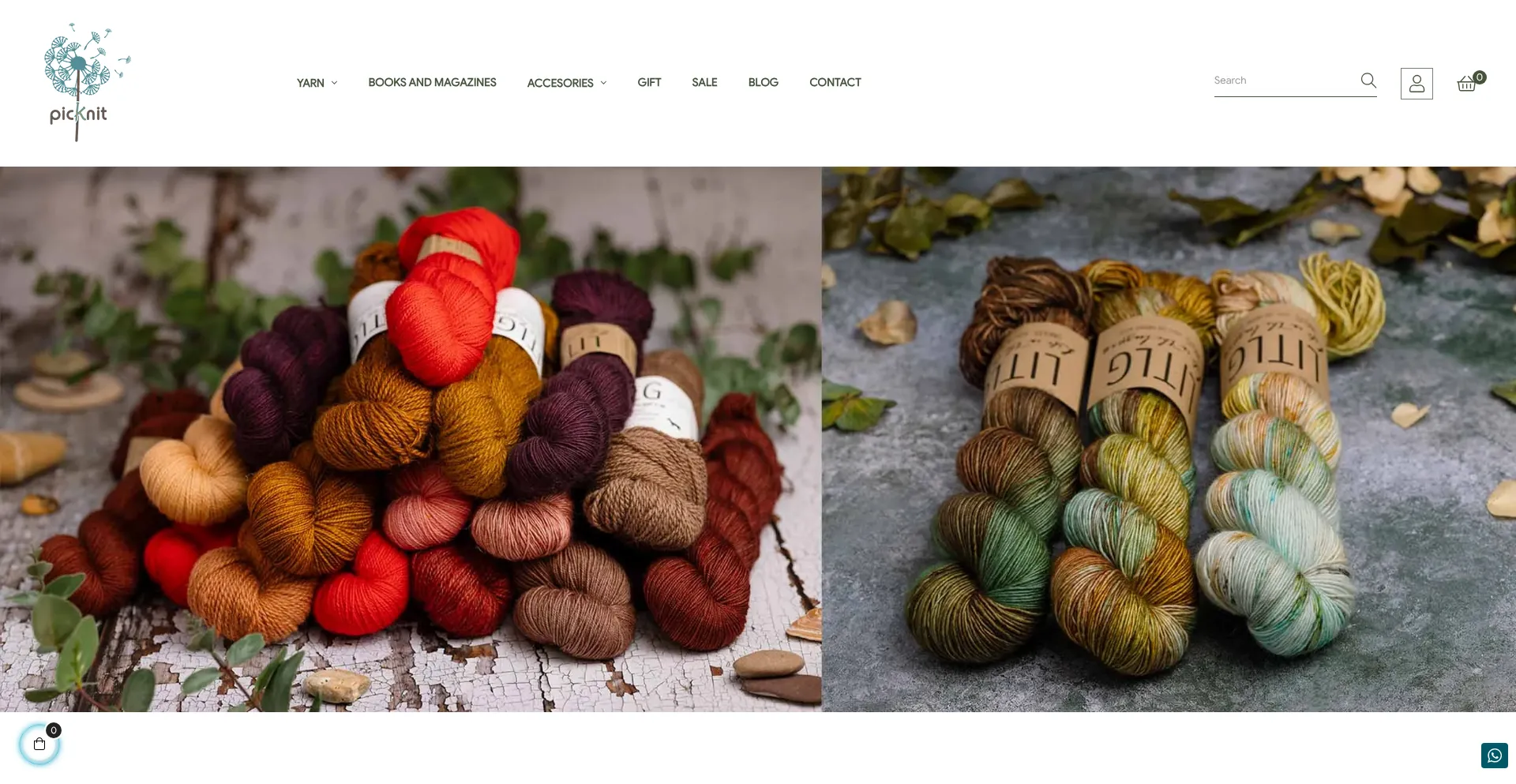 Website screenshot of Picknit.es