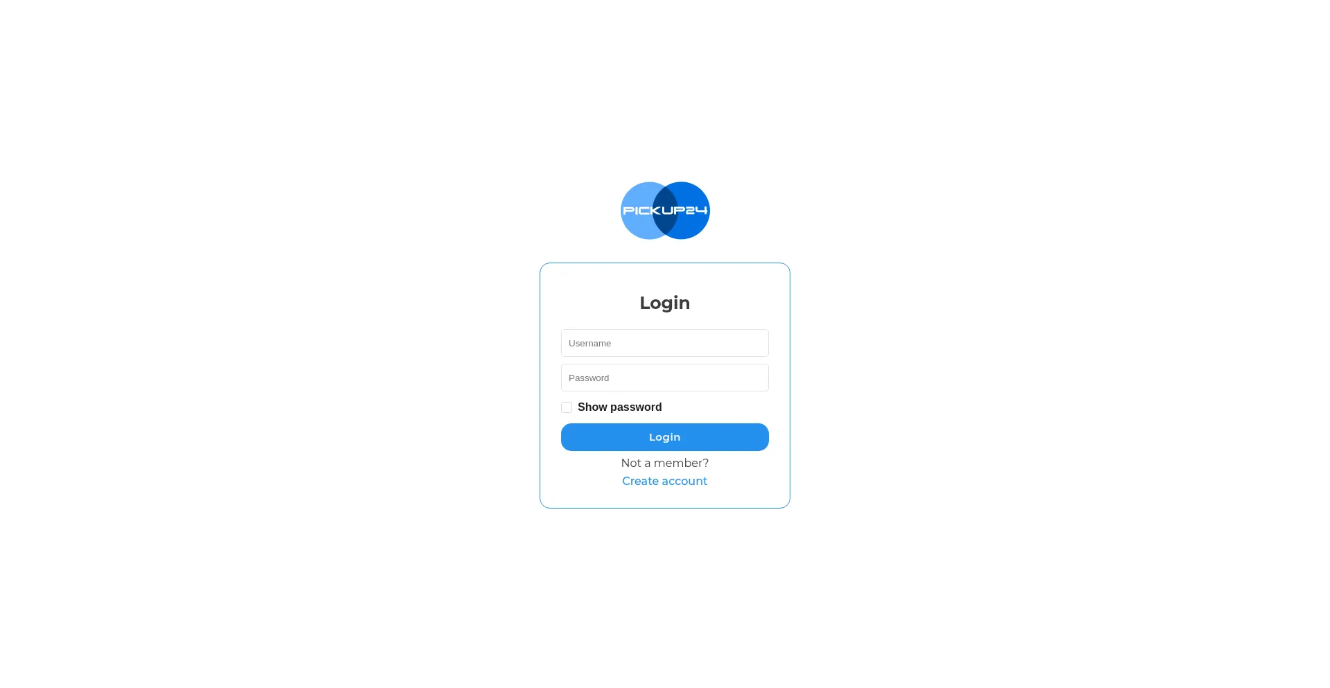 Website screenshot of Pickup24.cc