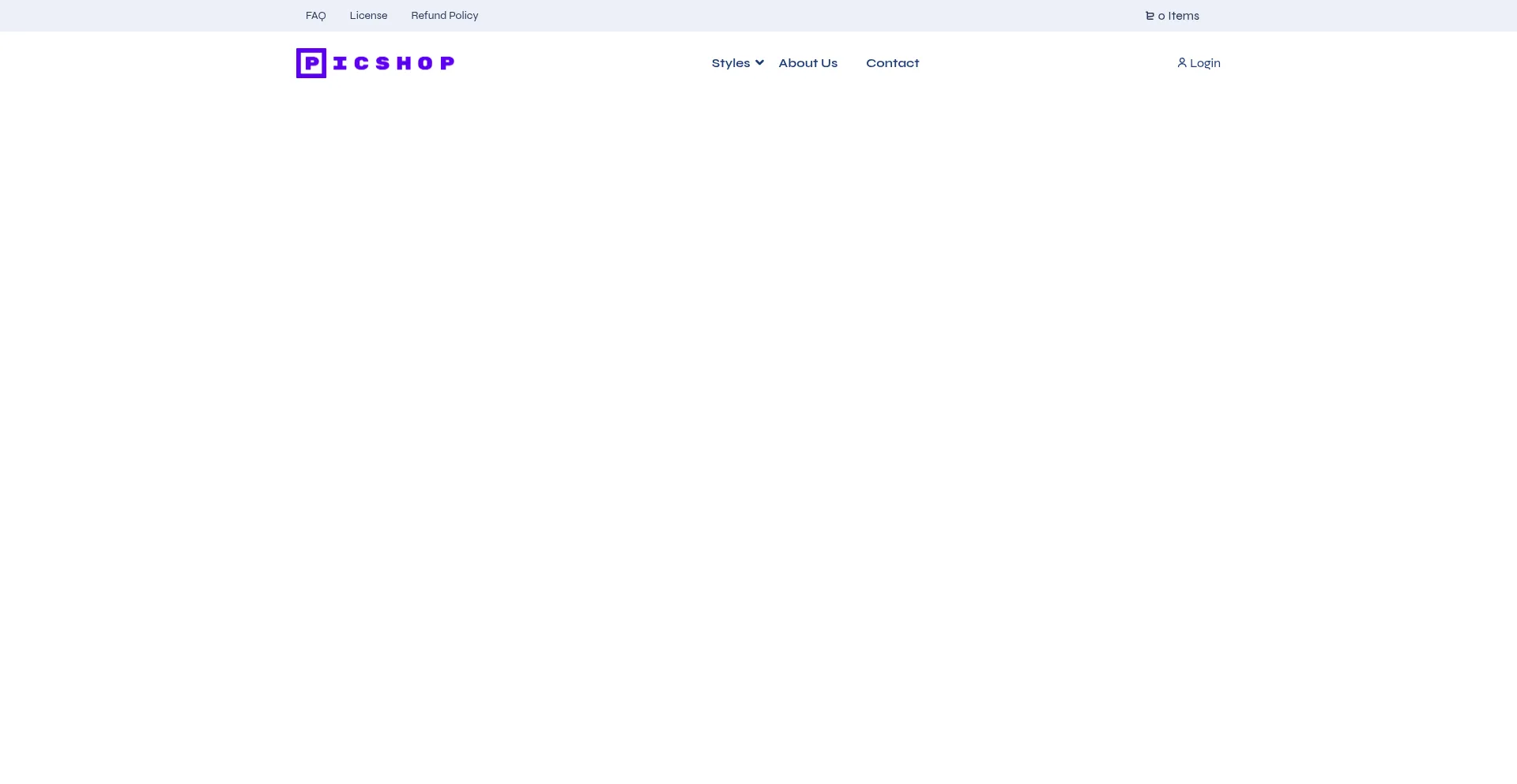 Website screenshot of Picshopai.com
