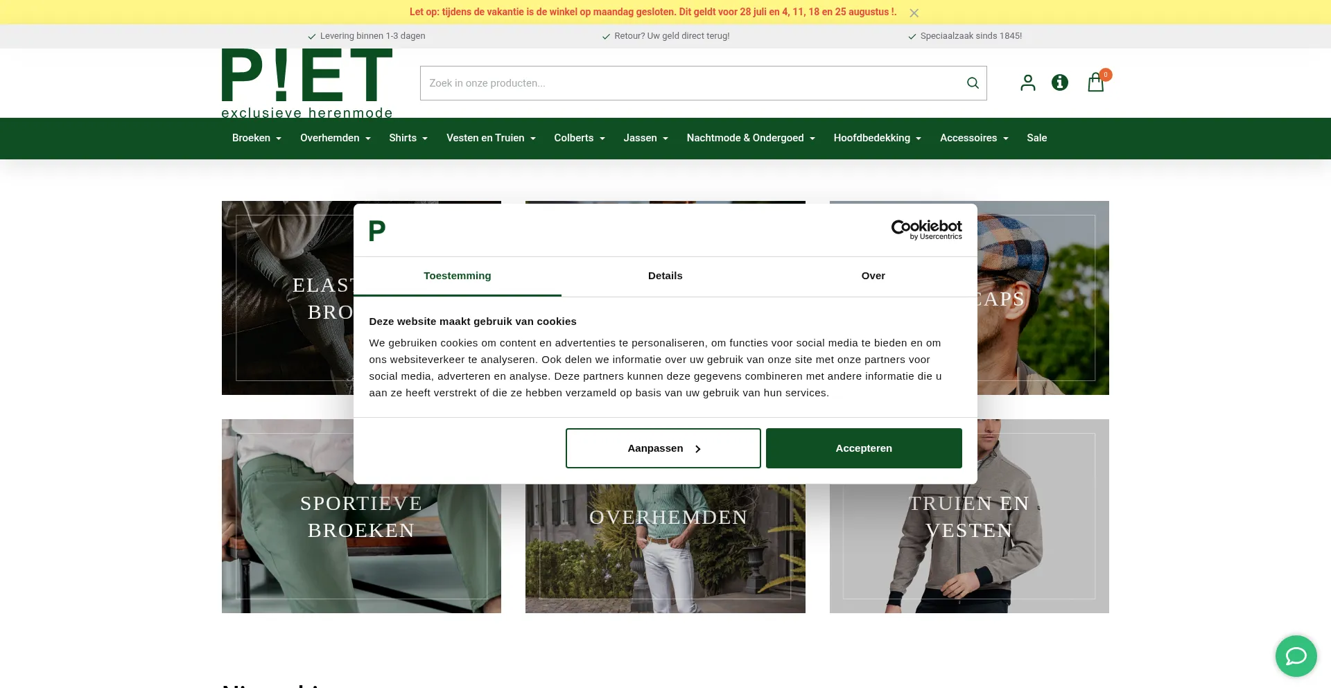 Website screenshot of Pietkoopmans.nl