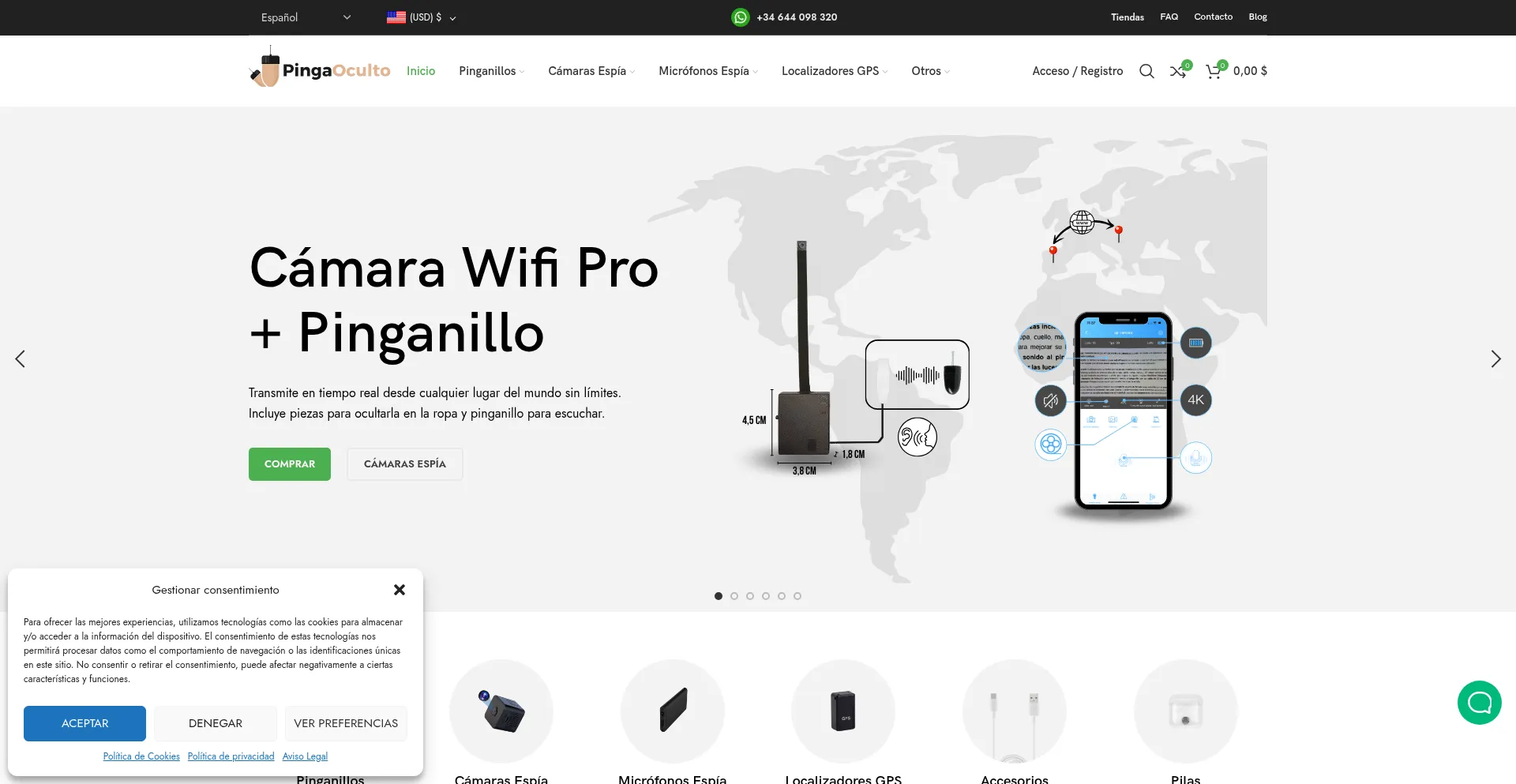 Website screenshot of Pingaoculto.es