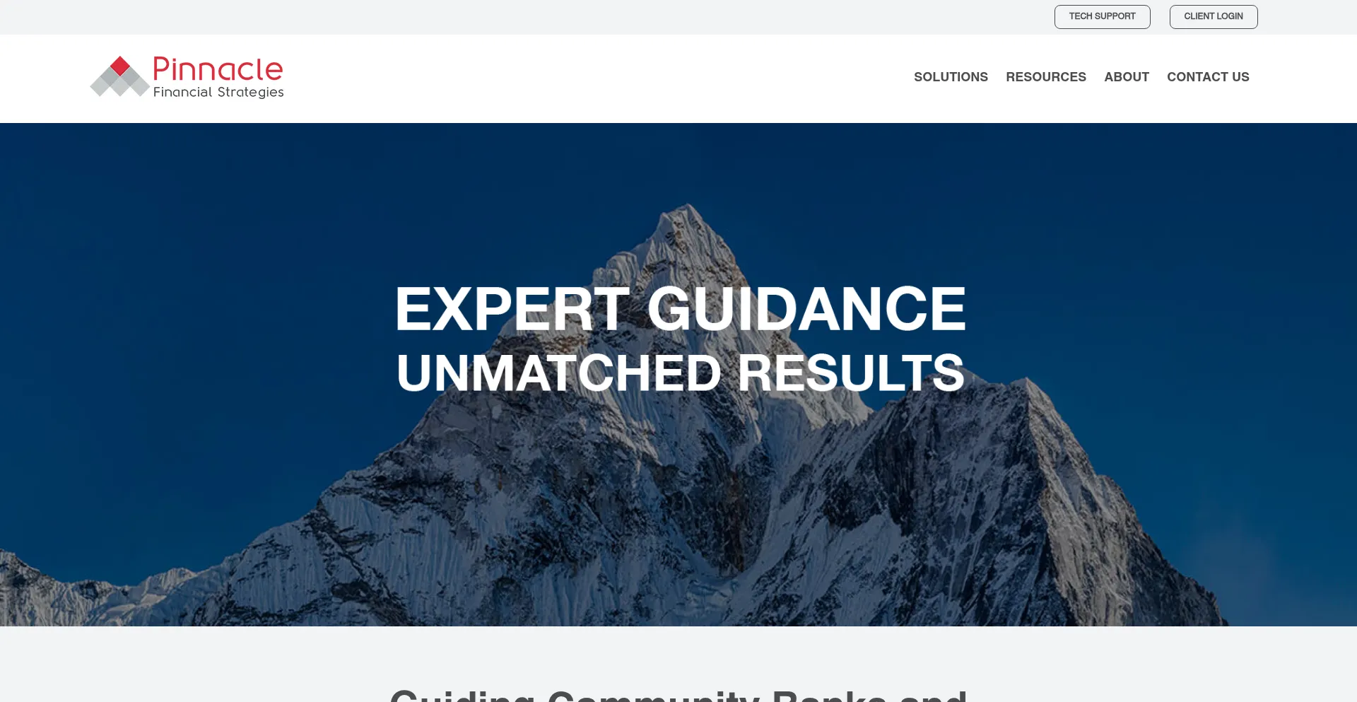 Website screenshot of Pinnaclefinancialstrategies.com