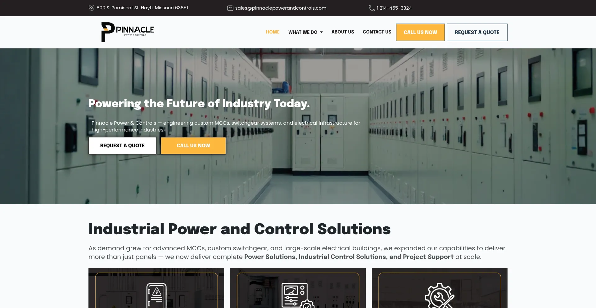 Pinnaclepowerandcontrols.com