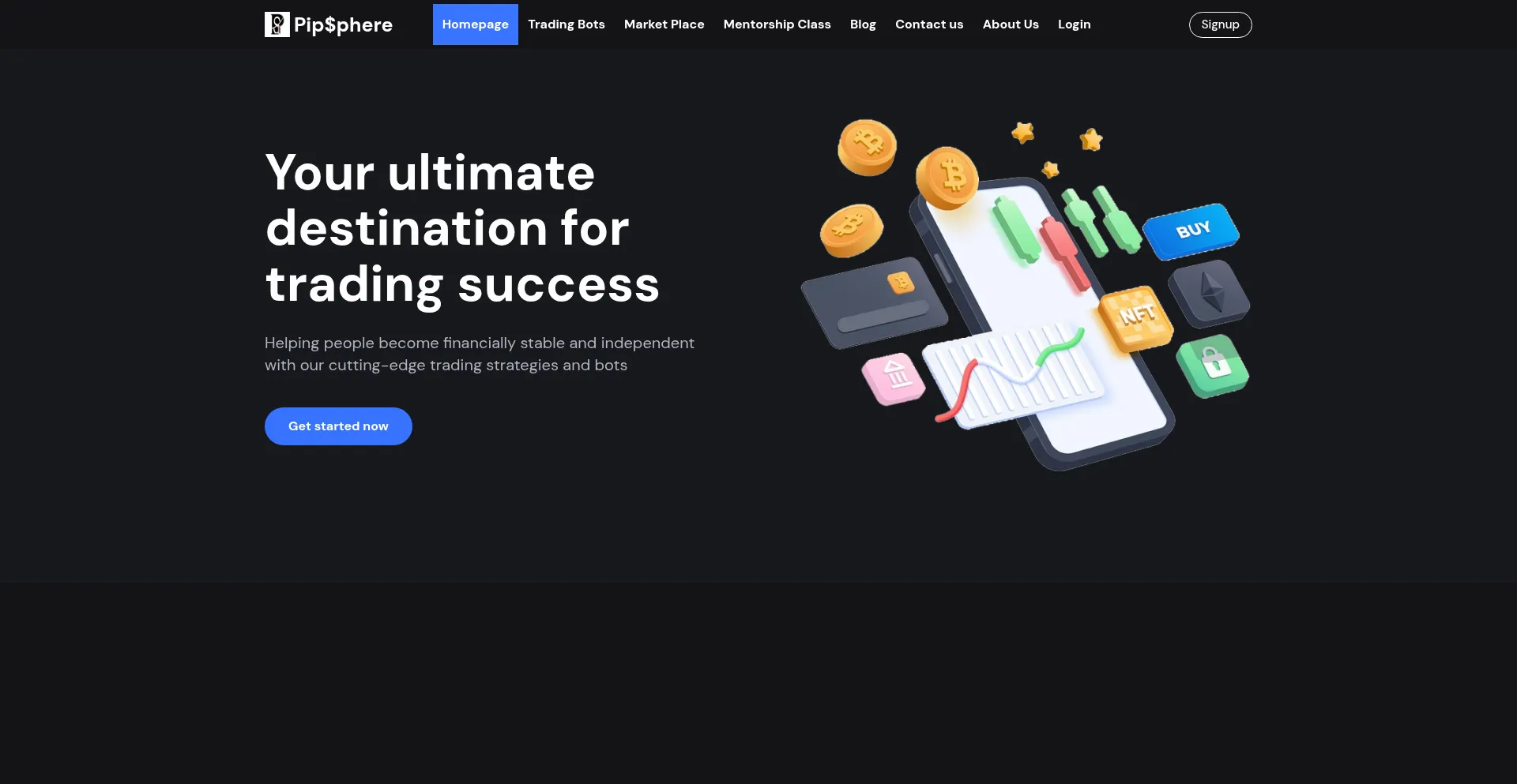 Website screenshot of Pipspherenetwork.com