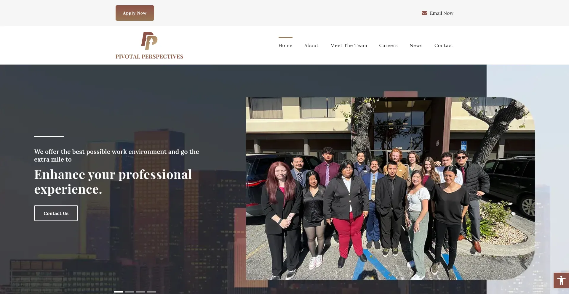 Website screenshot of Pivotalperspectivesinc.com