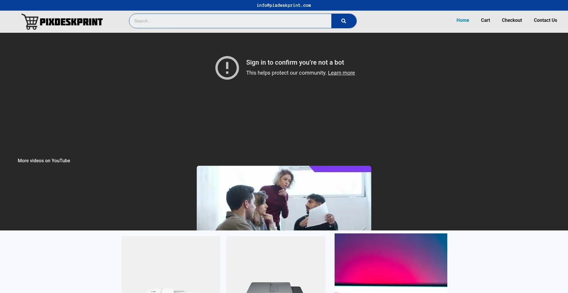 Website screenshot of Pixdeskprint.com