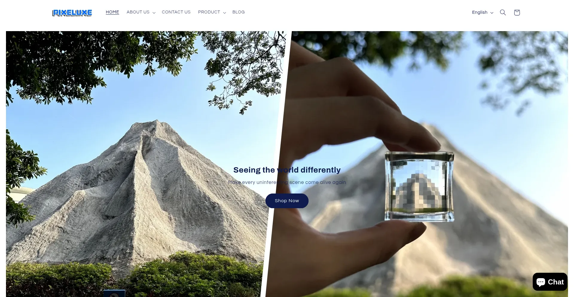 Website screenshot of Pixeluxe.cc