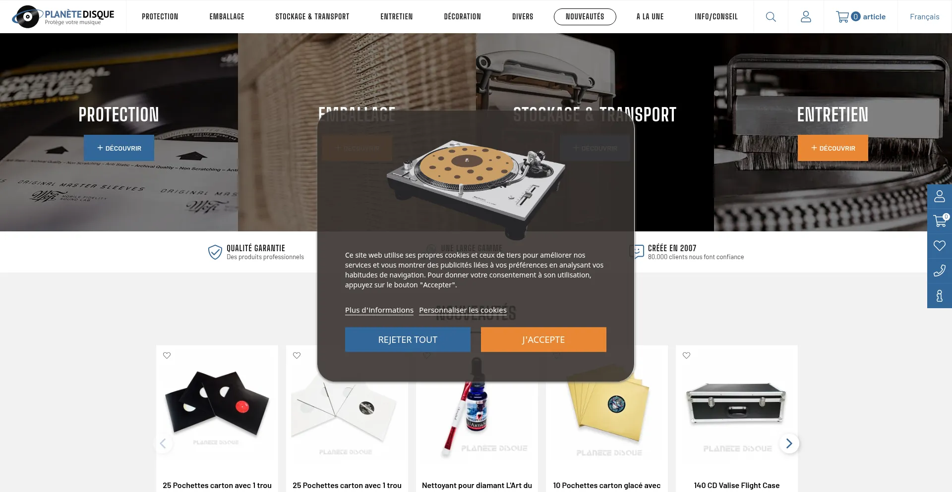 Website screenshot of Planetedisque.com