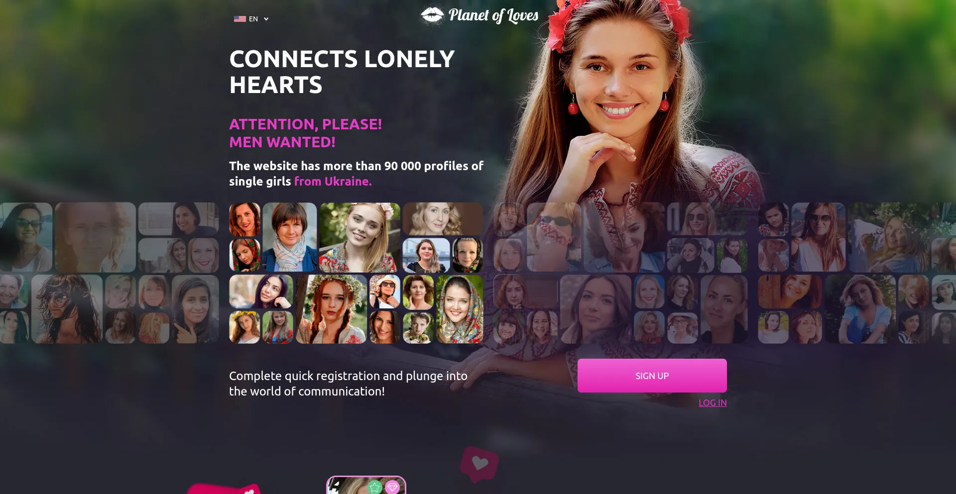 Website screenshot of Planetofloves.com