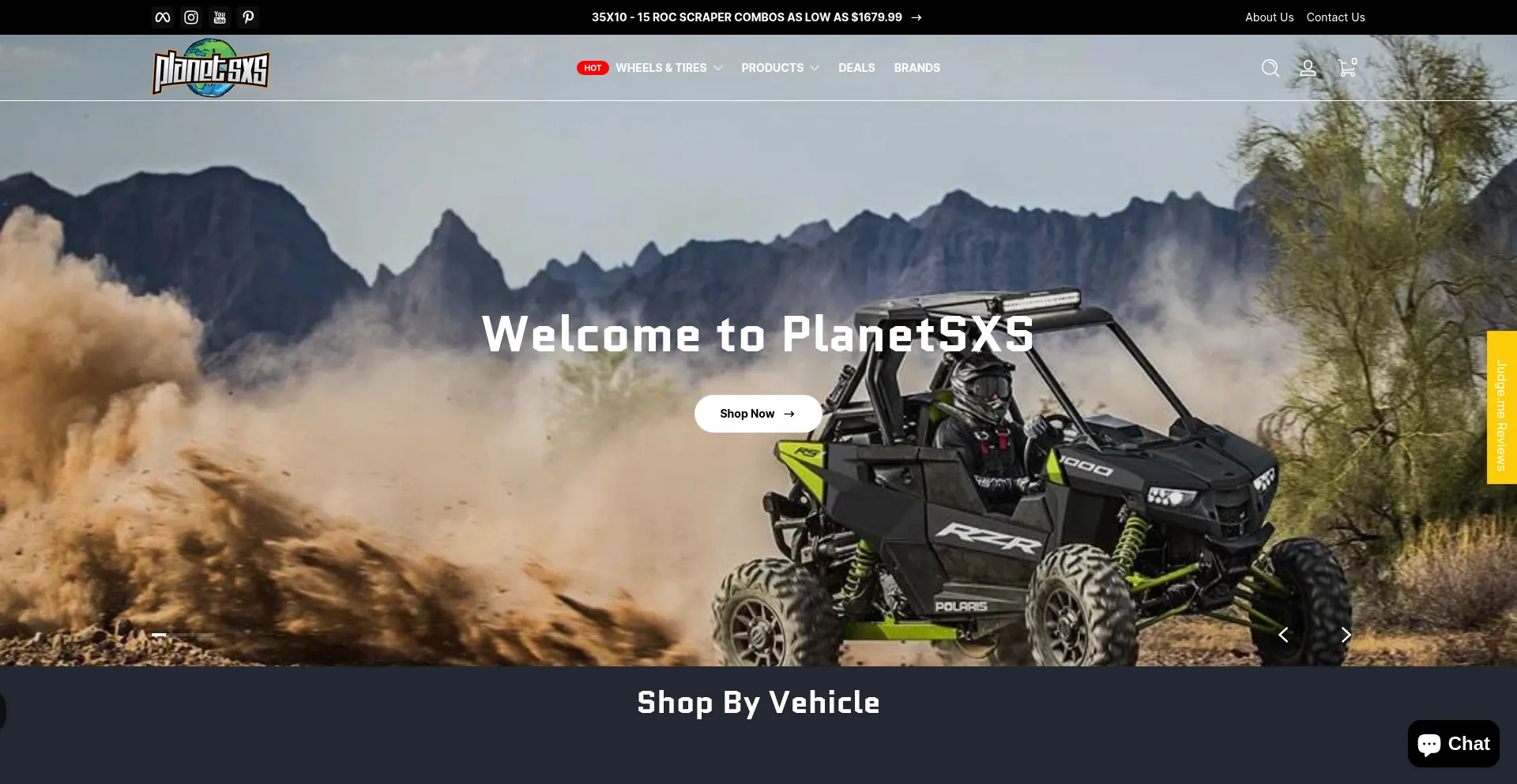 Website screenshot of Planetsxs.com