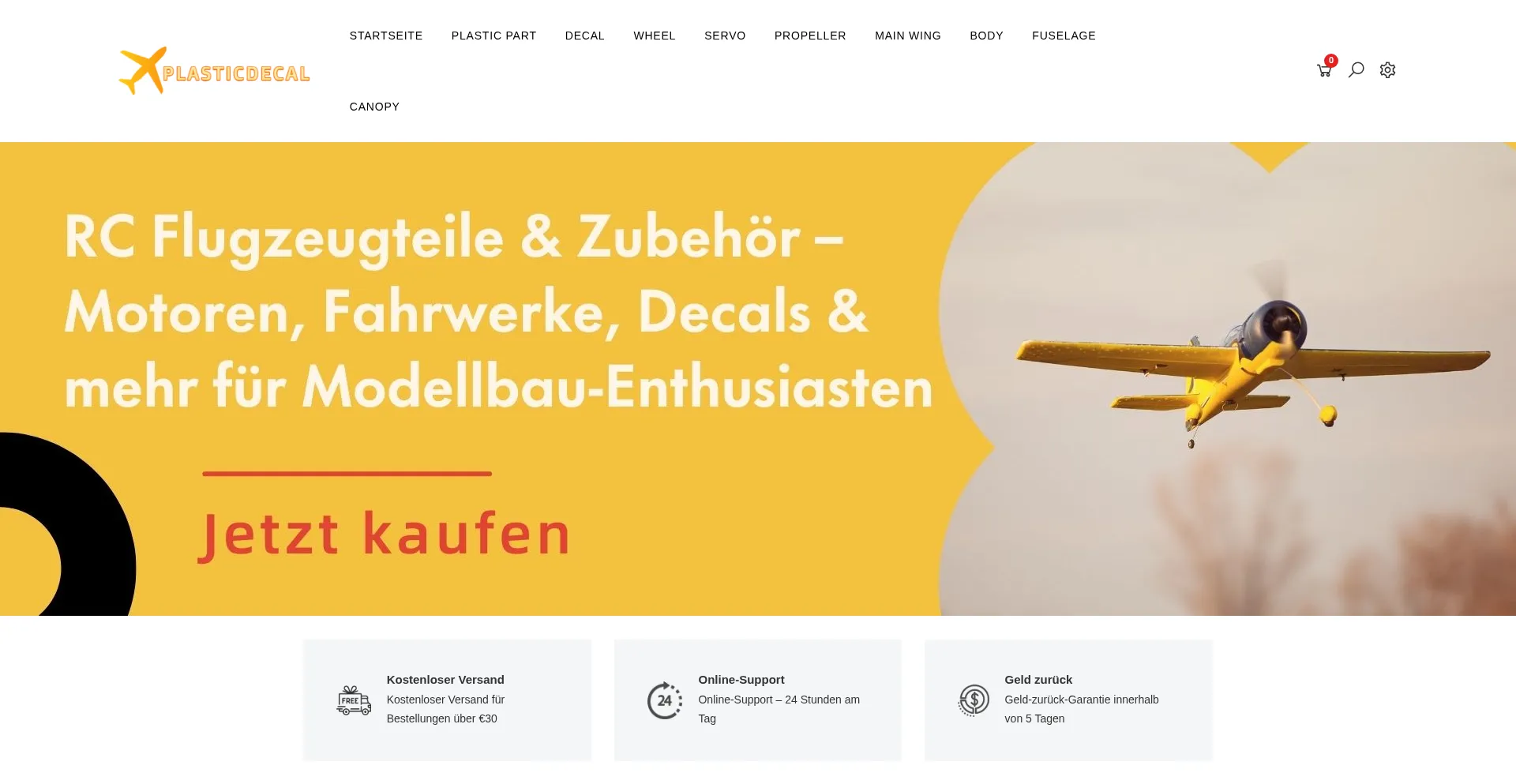 Website screenshot of Plasticdecal.com