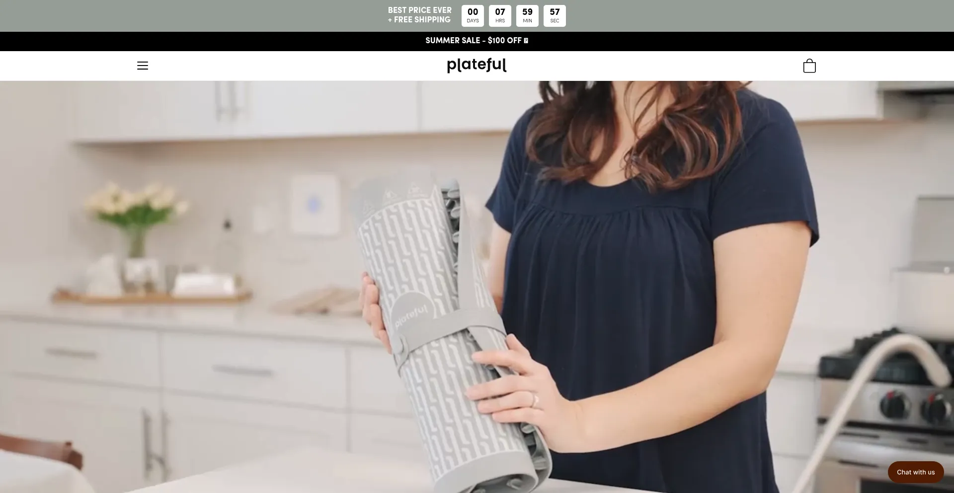Website screenshot of Plateful.co