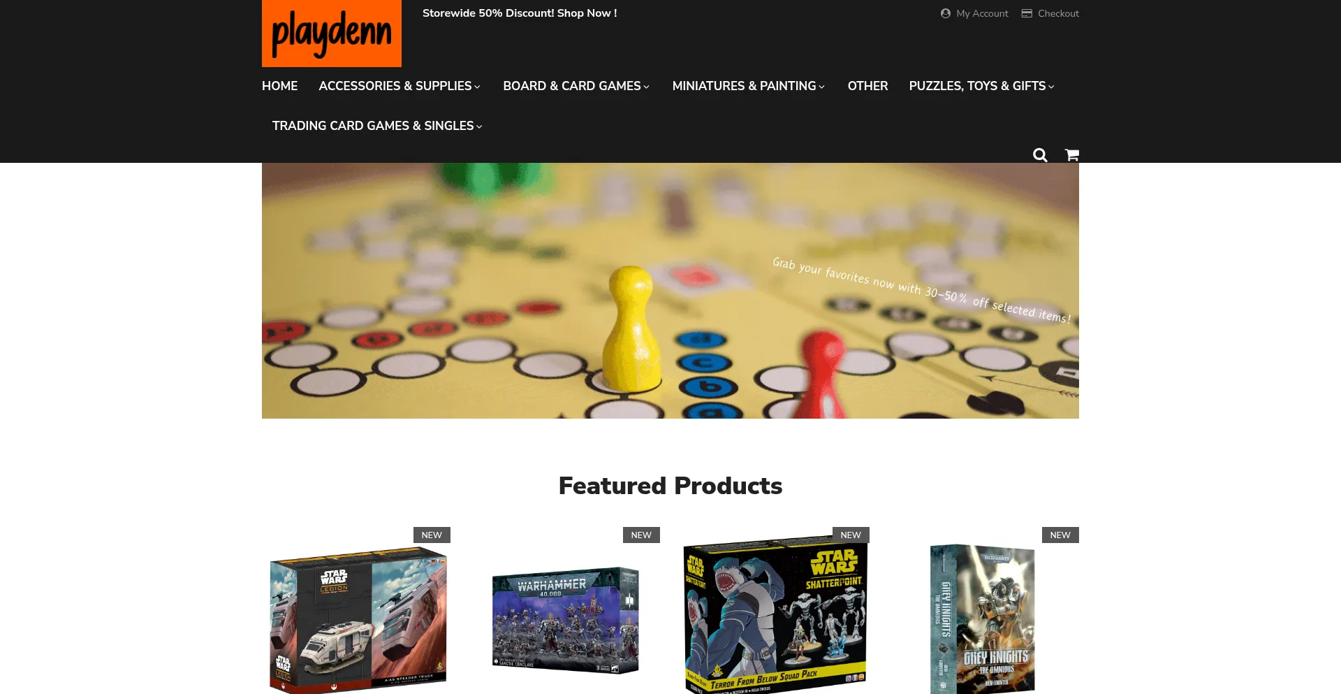 Website screenshot of Playdenn.com