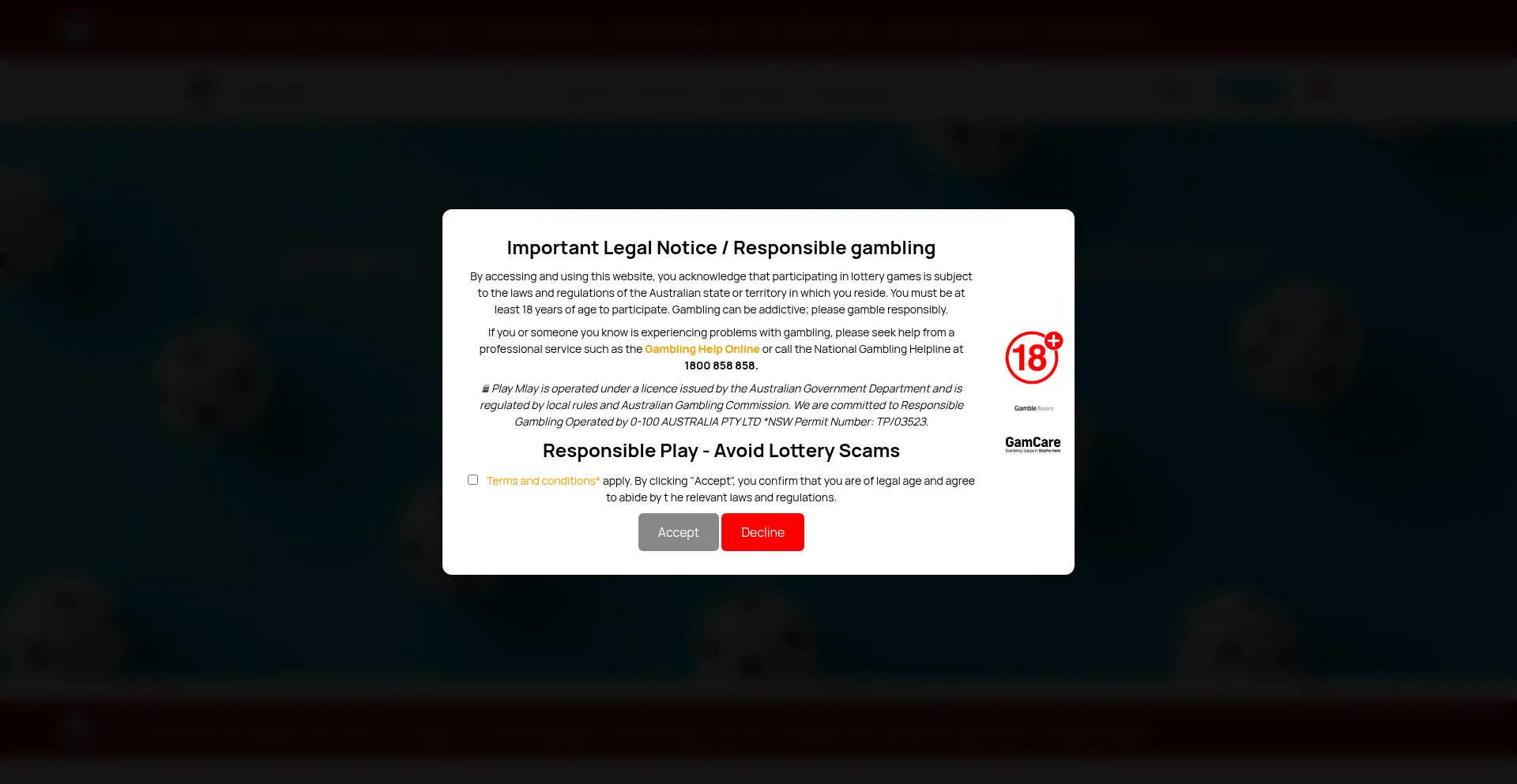 Website screenshot of Playmlayau.com