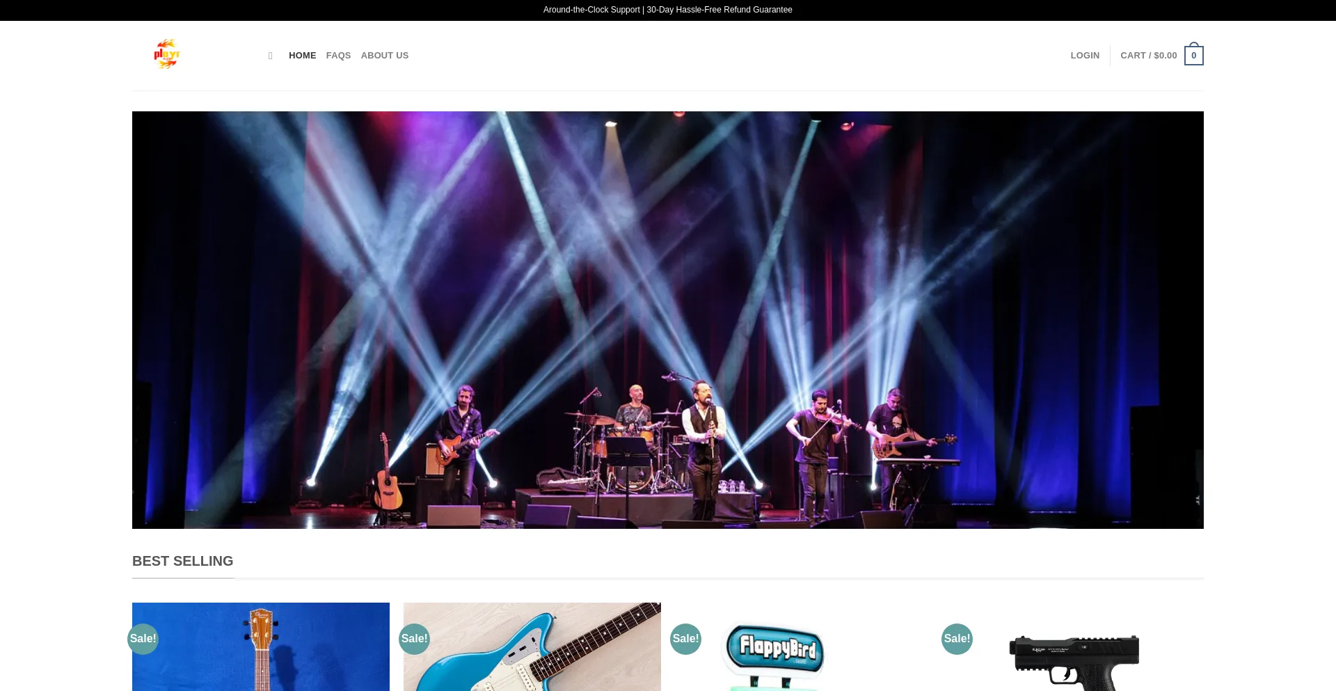 Website screenshot of Playrushs.com
