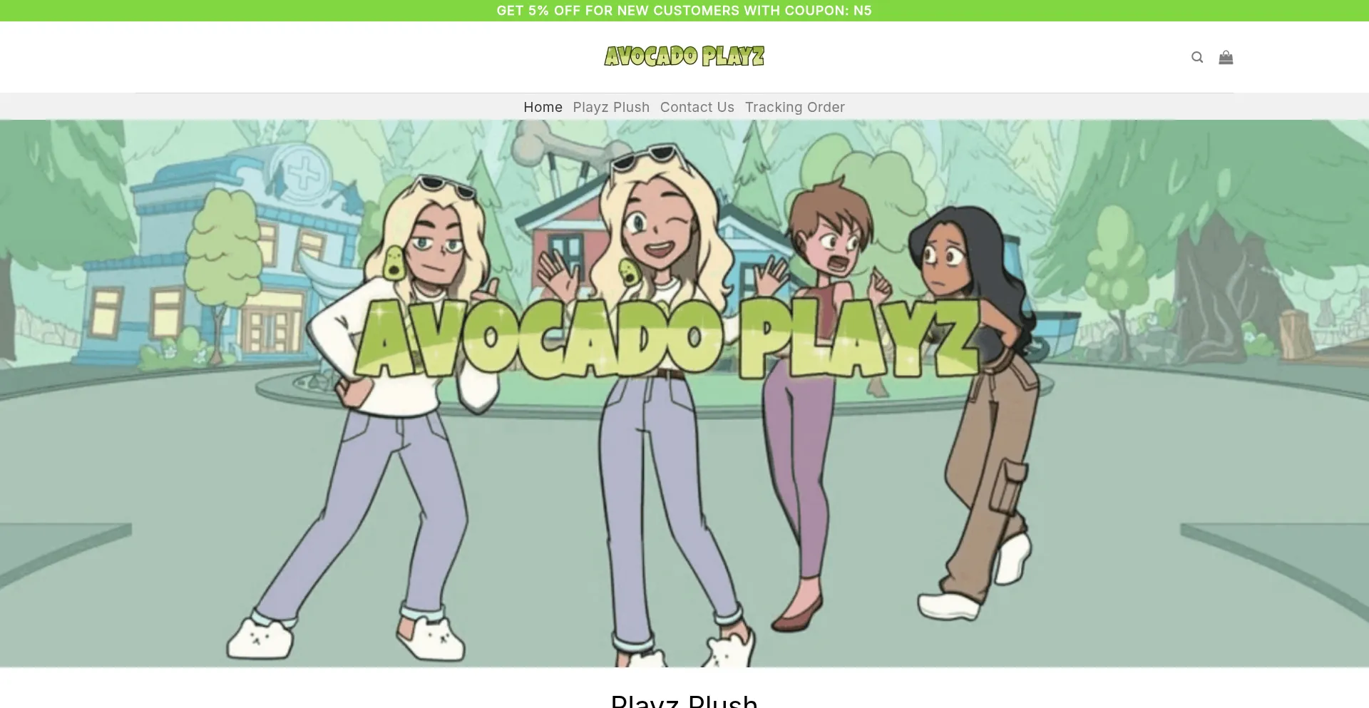Website screenshot of Playzplush.com