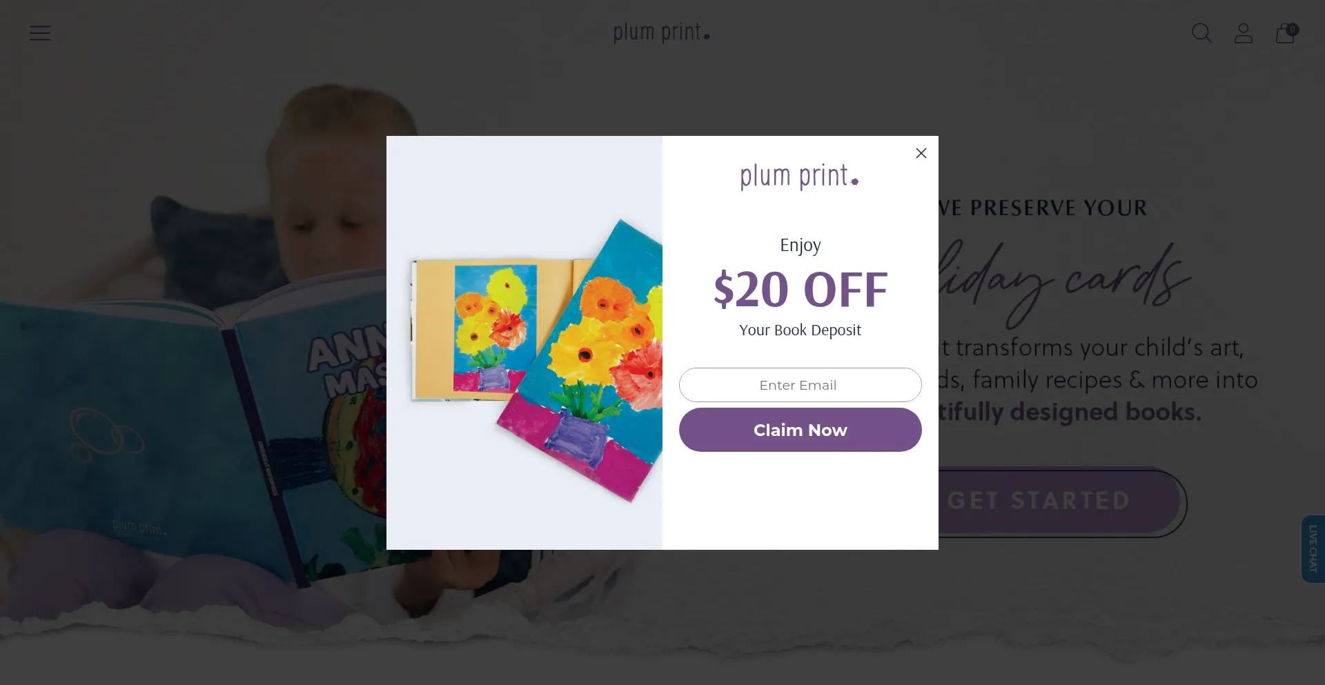 Website screenshot of Plumprint.com