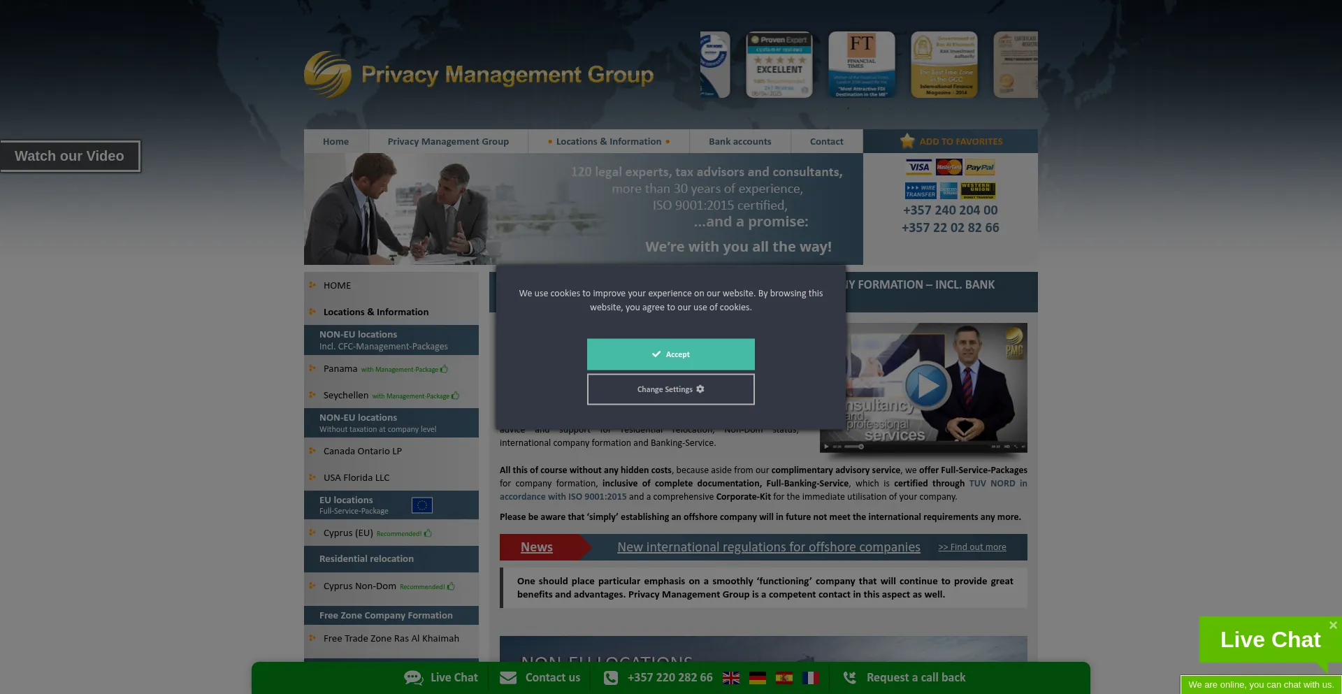 Website screenshot of Pmg-offshore-company.com