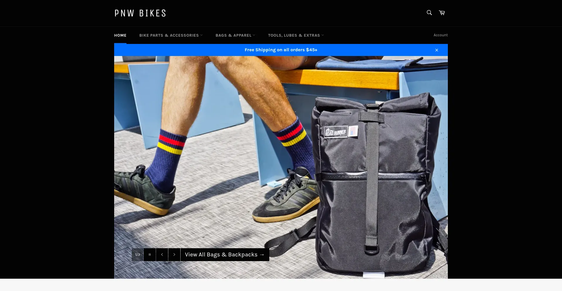 Website screenshot of Pnwbikes.com