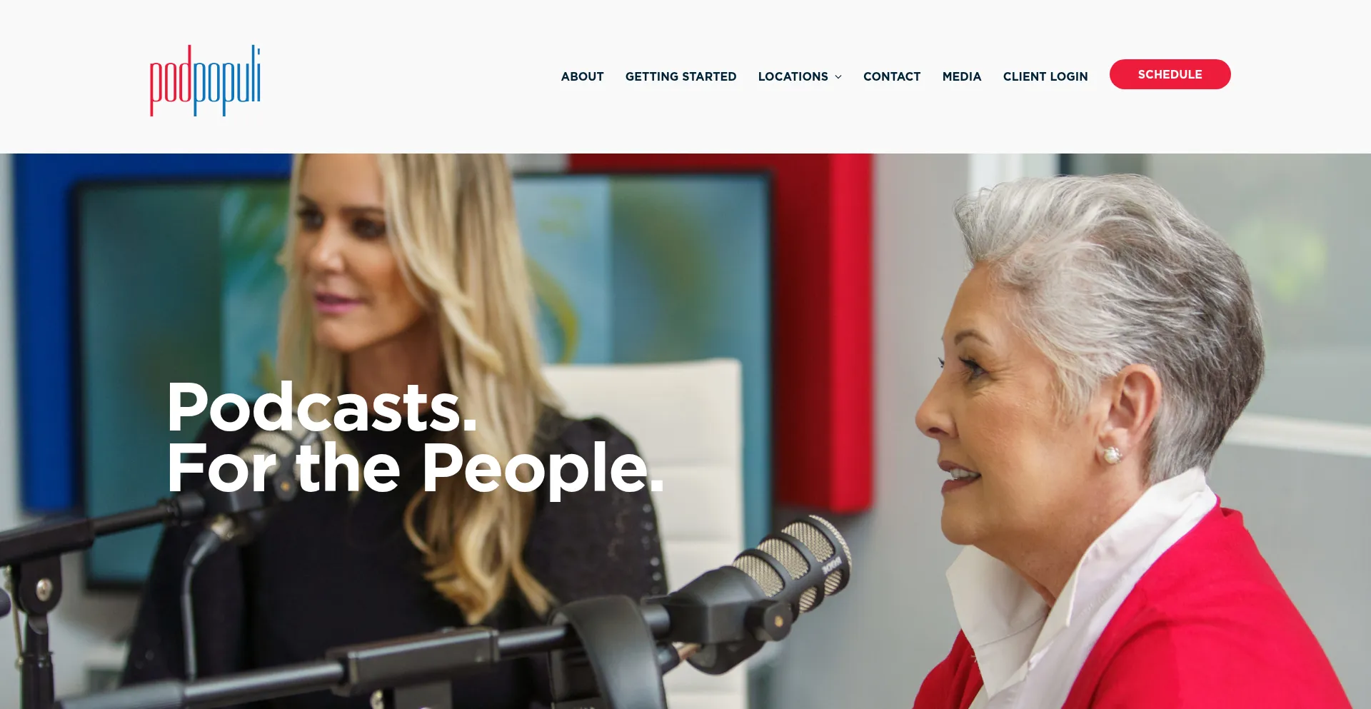 Website screenshot of Podpopuli.com