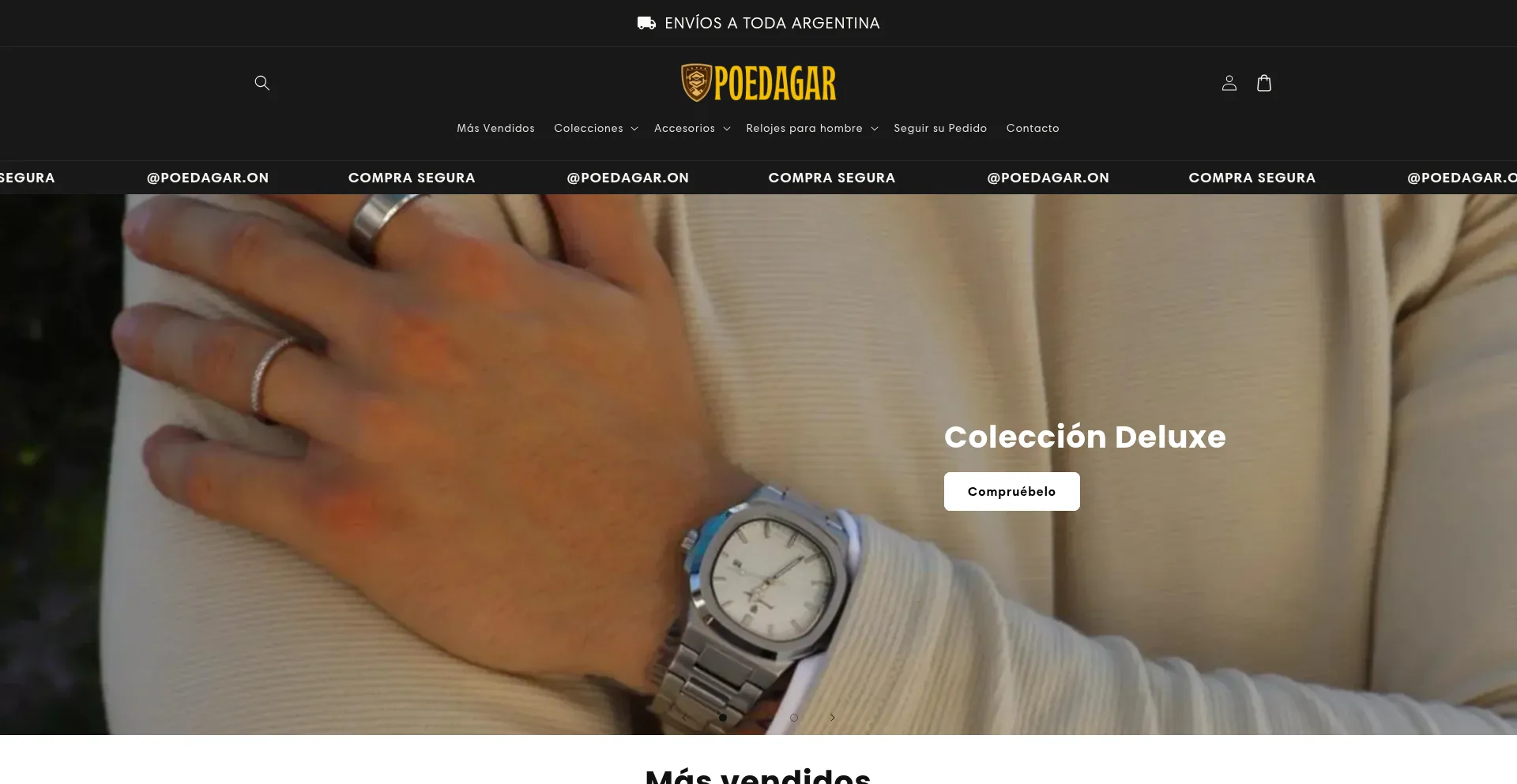 Website screenshot of Poedagararg.shop