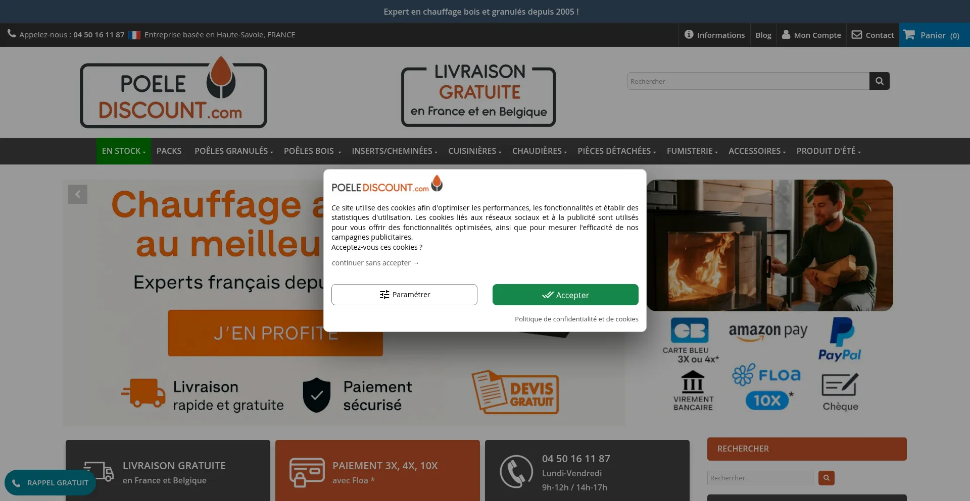 Website screenshot of Poelediscount.com