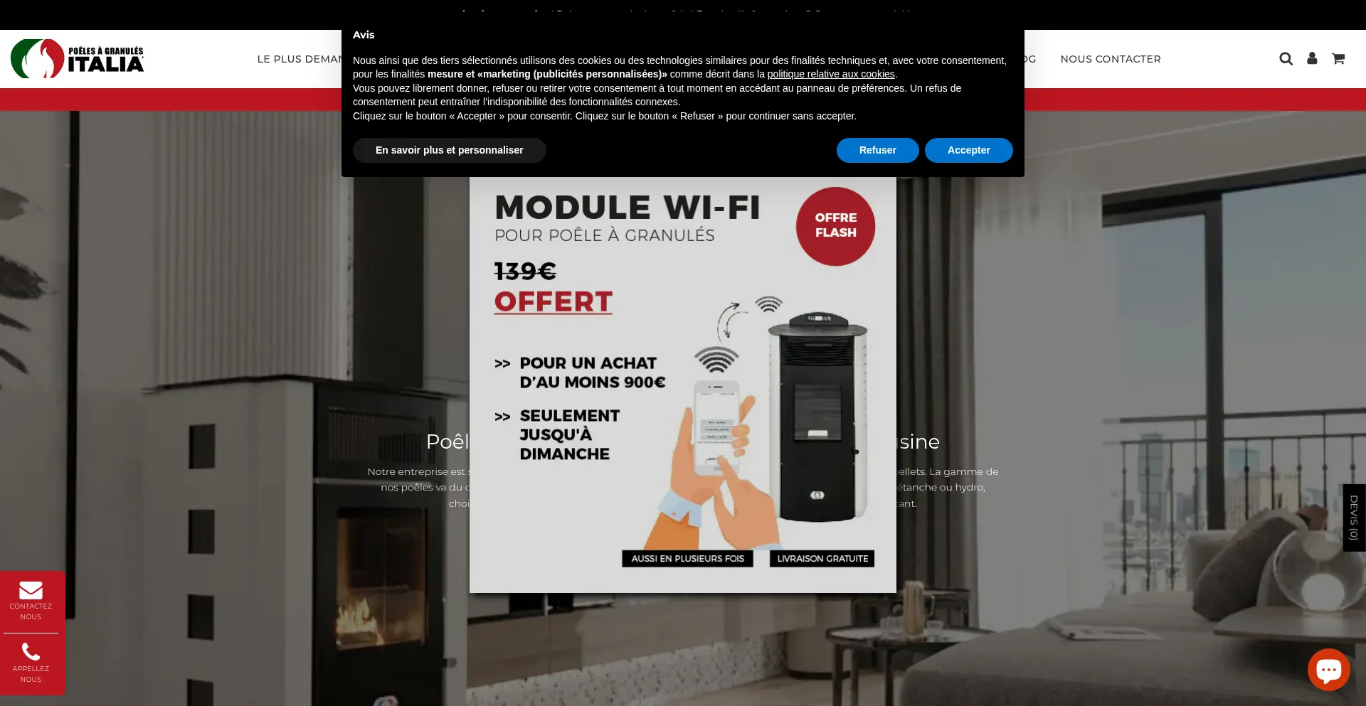 Website screenshot of Poelesagranulesitalia.com