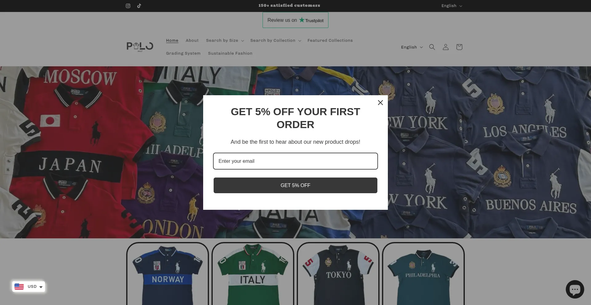 Website screenshot of Polovault.com