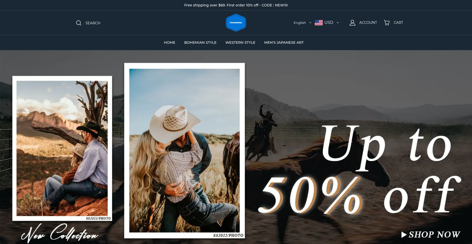 Website screenshot of Polyaurora.com