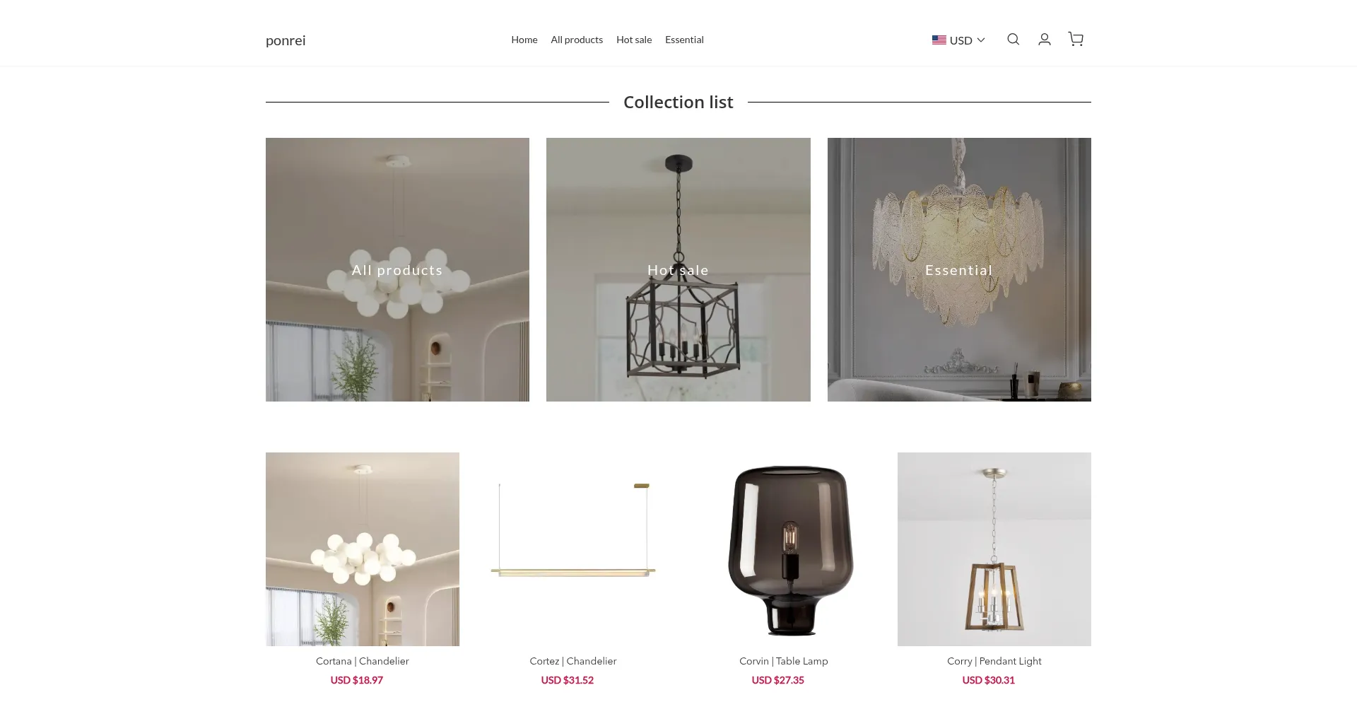 Website screenshot of Ponrei.com